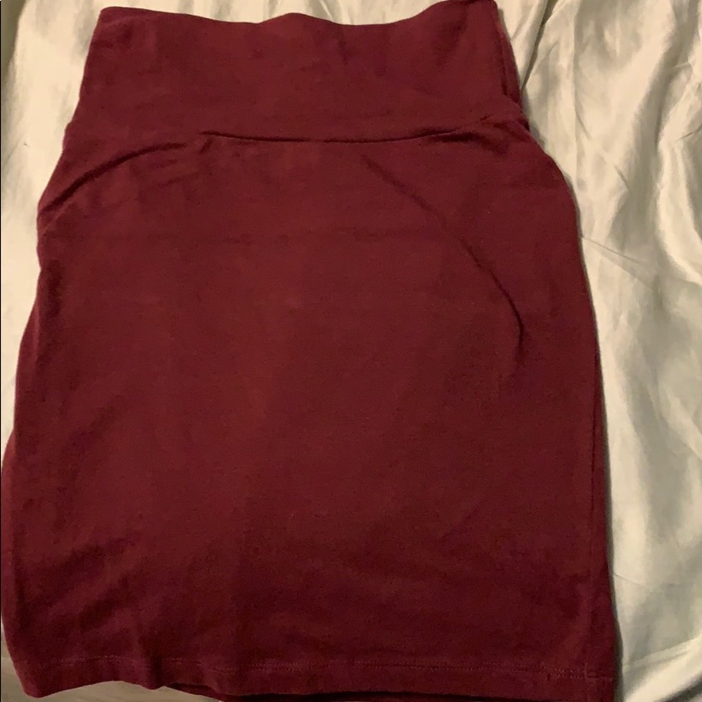 Burgundy Pencil Skirt